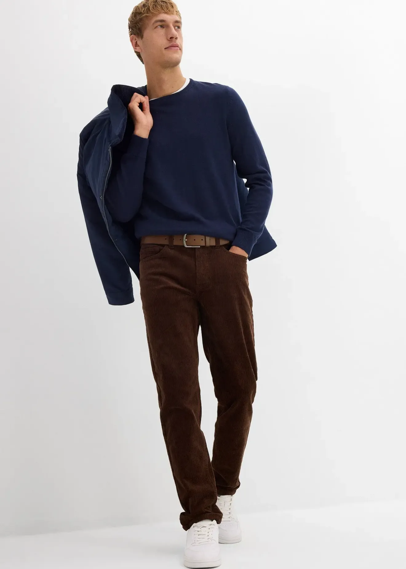 Homme bonprix Pulls & Gilets|Pull en fine maille avec laine mérinos