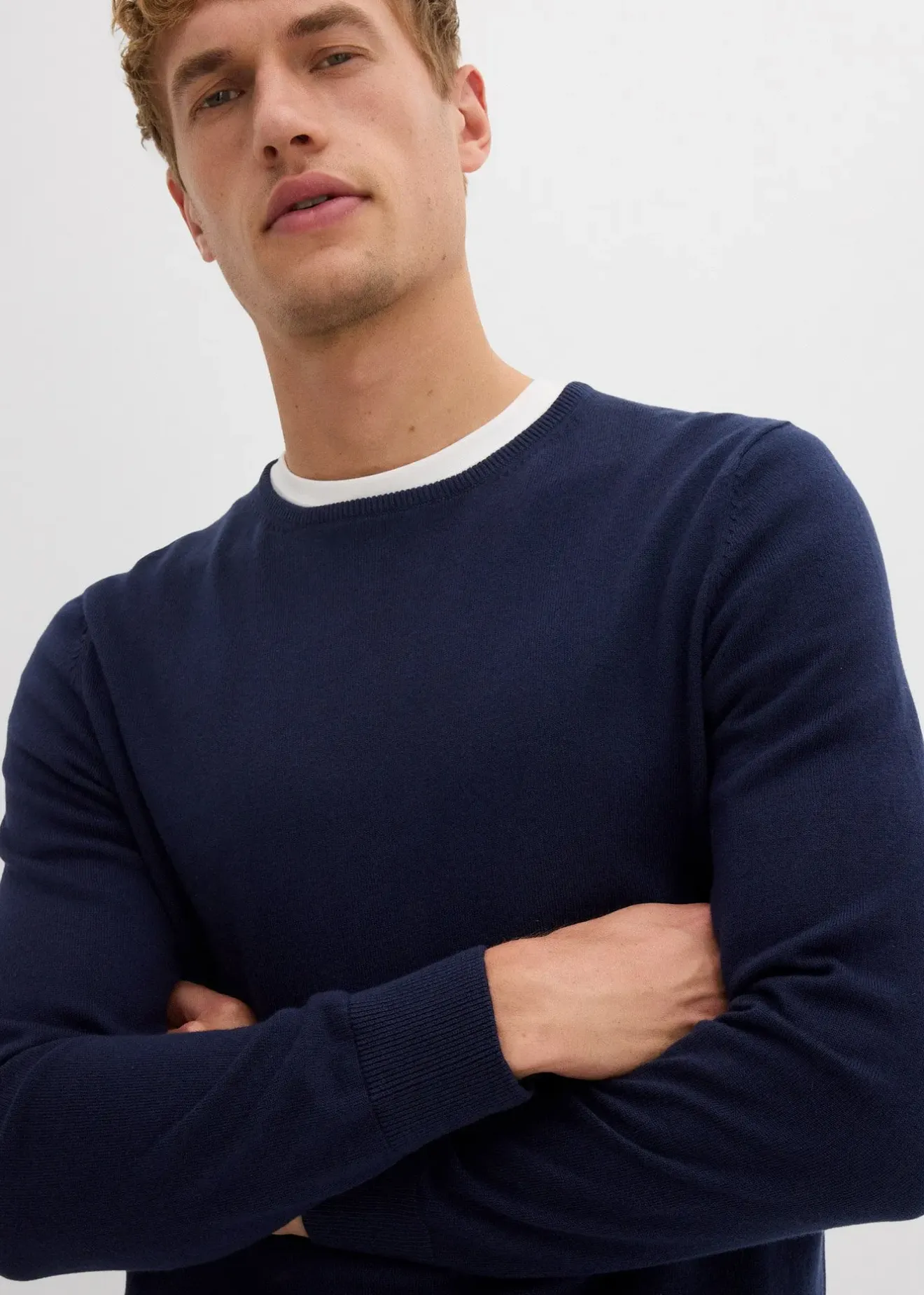 Homme bonprix Pulls & Gilets|Pull en fine maille avec laine mérinos