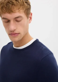 Homme bonprix Pulls & Gilets|Pull en fine maille avec laine mérinos