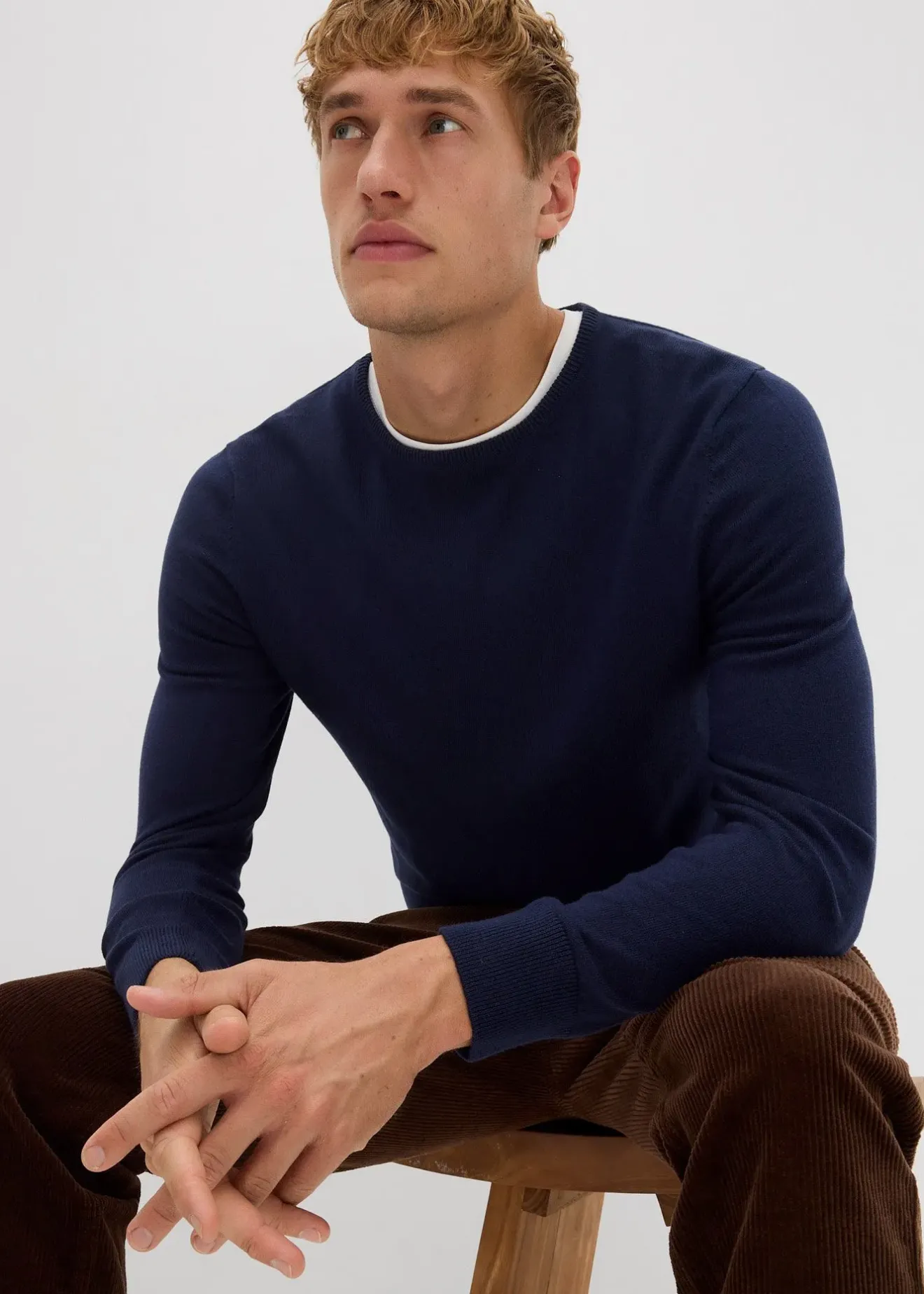 Homme bonprix Pulls & Gilets|Pull en fine maille avec laine mérinos