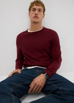 bonprix Pull en fine maille avec laine mérinos|Homme Pulls & Gilets