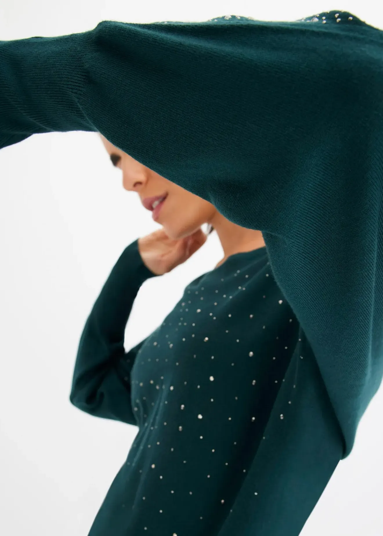 Femme bonprix Maille|Pulls & Gilets|Pull en fine maille avec strass