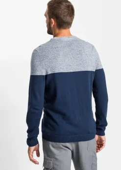 Homme bonprix Pulls & Gilets|Pull en fine maille effet color block