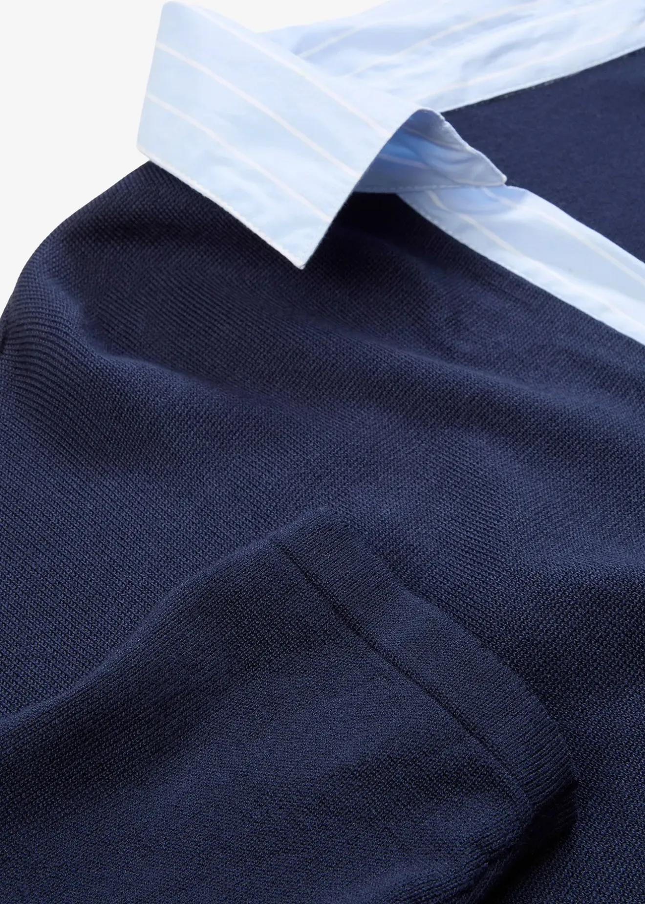 bonprix Pull en fine maille empiècement chemisier|Femme Maille|Pulls & Gilets