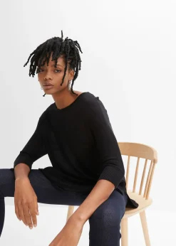 Femme bonprix Maille|Pulls & Gilets|Pull en fine maille manches 3/4