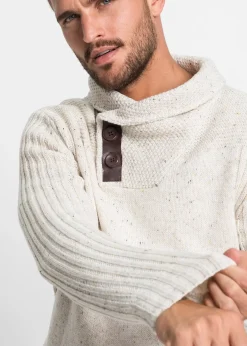 Homme bonprix Pulls & Gilets|Pull en grosse maille à col châle