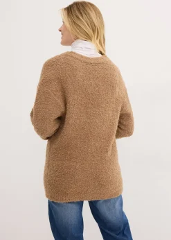 Femme bonprix Maille|Pulls & Gilets|Pull en grosse maille à col en V