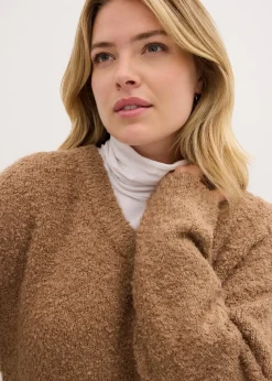 Femme bonprix Maille|Pulls & Gilets|Pull en grosse maille à col en V