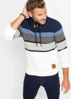 Homme bonprix Pulls & Gilets|Pull en grosse maille à col tube 100% coton