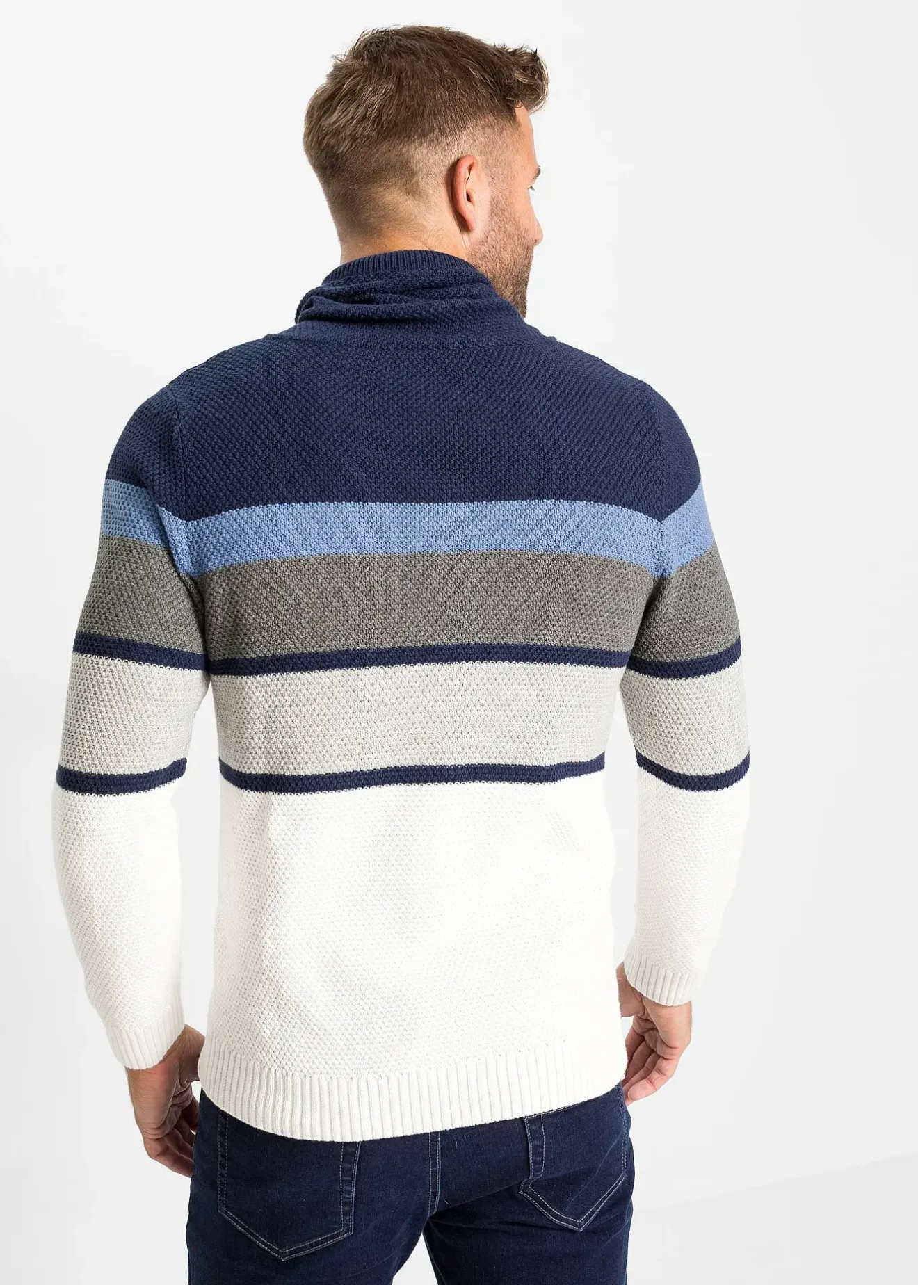 Homme bonprix Pulls & Gilets|Pull en grosse maille à col tube 100% coton