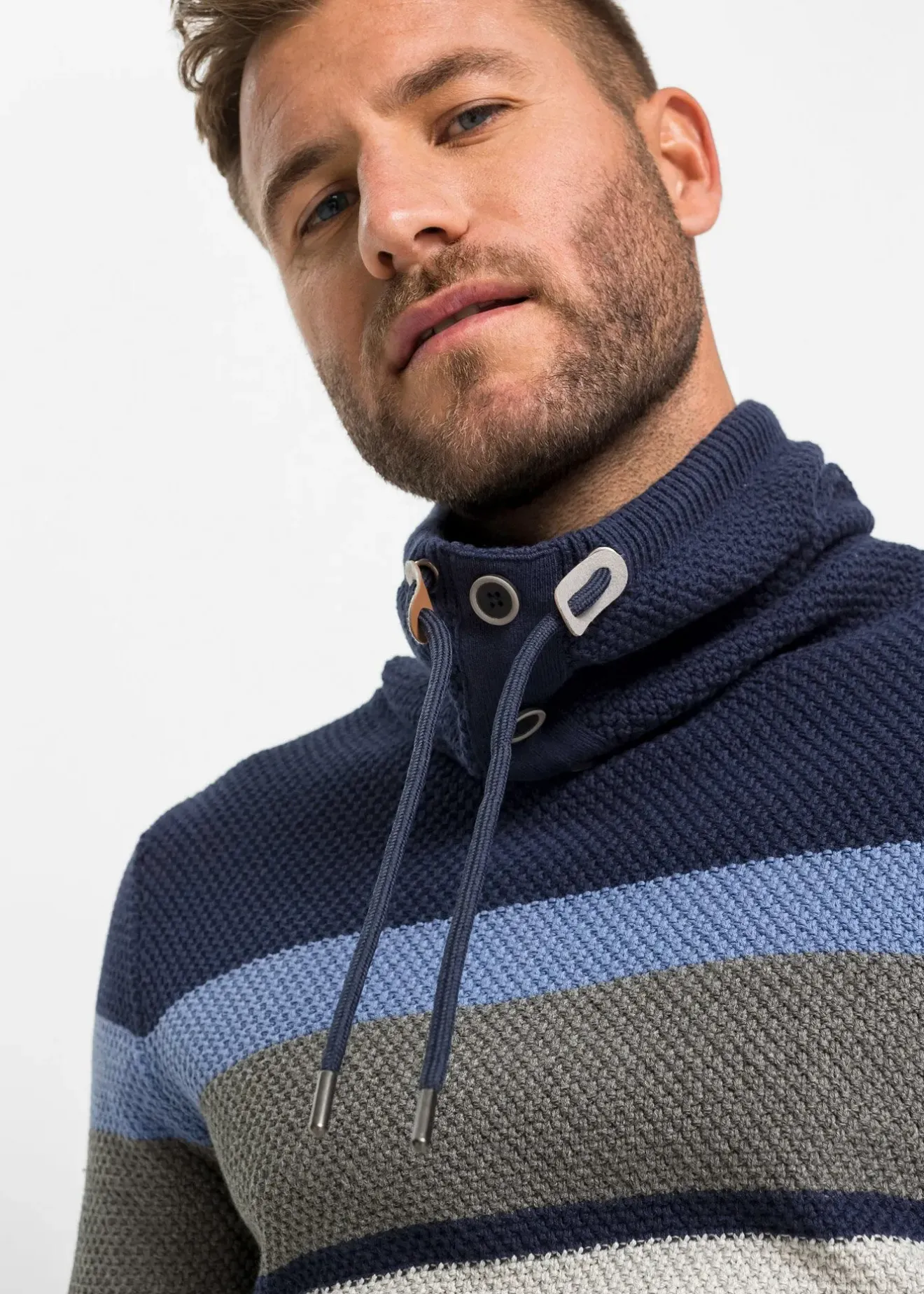 Homme bonprix Pulls & Gilets|Pull en grosse maille à col tube 100% coton