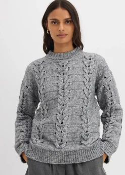 Femme bonprix Maille|Pulls & Gilets|Pull en grosse maille à motif torsadé