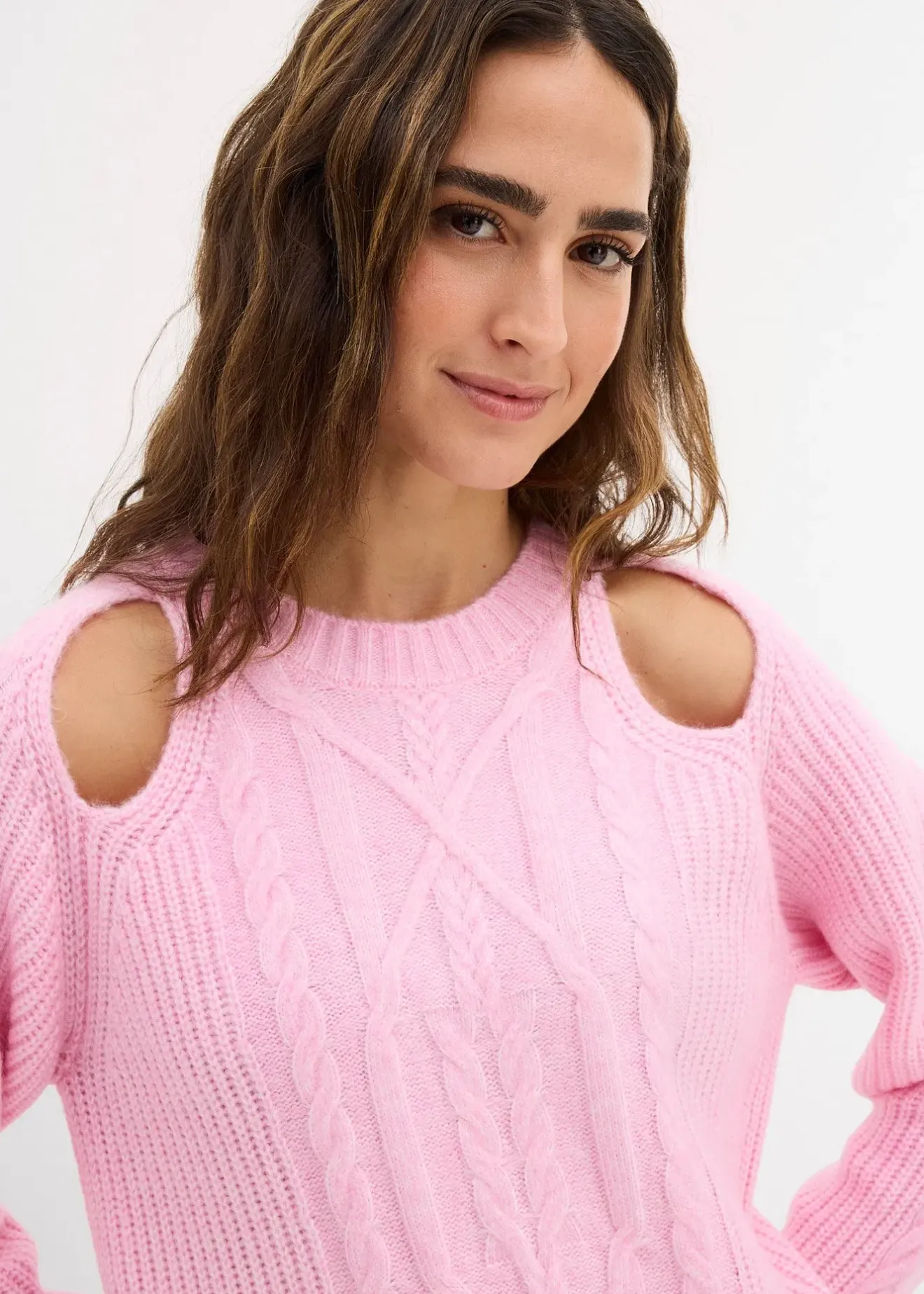 bonprix Pull en grosse maille à motif torsadé|Femme Maille|Pulls & Gilets