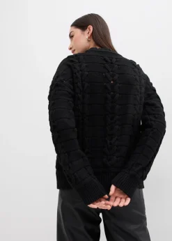 Femme bonprix Maille|Pulls & Gilets|Pull en grosse maille à motif torsadé