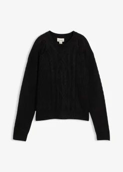 Femme bonprix Maille|Pulls & Gilets|Pull en grosse maille à motif torsadé