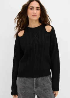 Femme bonprix Maille|Pulls & Gilets|Pull en grosse maille à motif torsadé