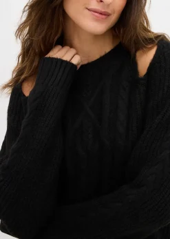 Femme bonprix Maille|Pulls & Gilets|Pull en grosse maille à motif torsadé