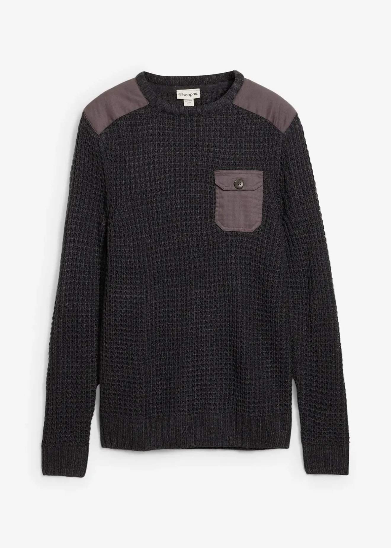 bonprix Pull en grosse maille avec poche à rabat|Homme Pulls & Gilets