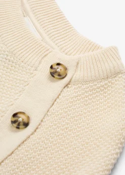 bonprix Pull en grosse maille avec patte de boutonnage|Femme Maille|Pulls & Gilets