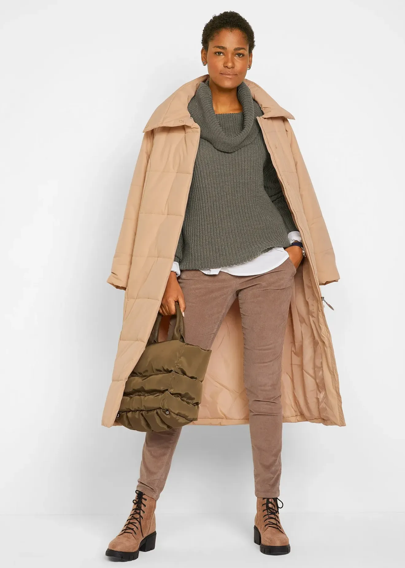 Femme bonprix Maille|Pulls & Gilets|Pull en grosse maille avec col large