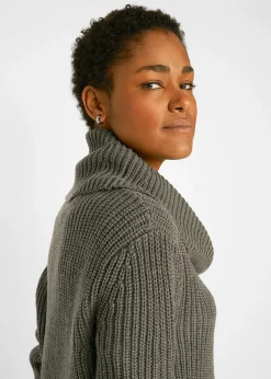 Femme bonprix Maille|Pulls & Gilets|Pull en grosse maille avec col large