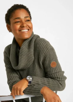 Femme bonprix Maille|Pulls & Gilets|Pull en grosse maille avec col large