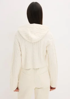 Femme bonprix Maille|Pulls & Gilets|Pull en grosse maille avec capuche