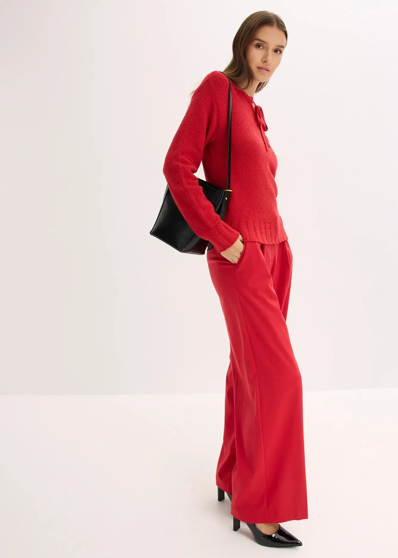 Femme bonprix Maille|Pulls & Gilets|Pull en grosse maille avec lien à nouer