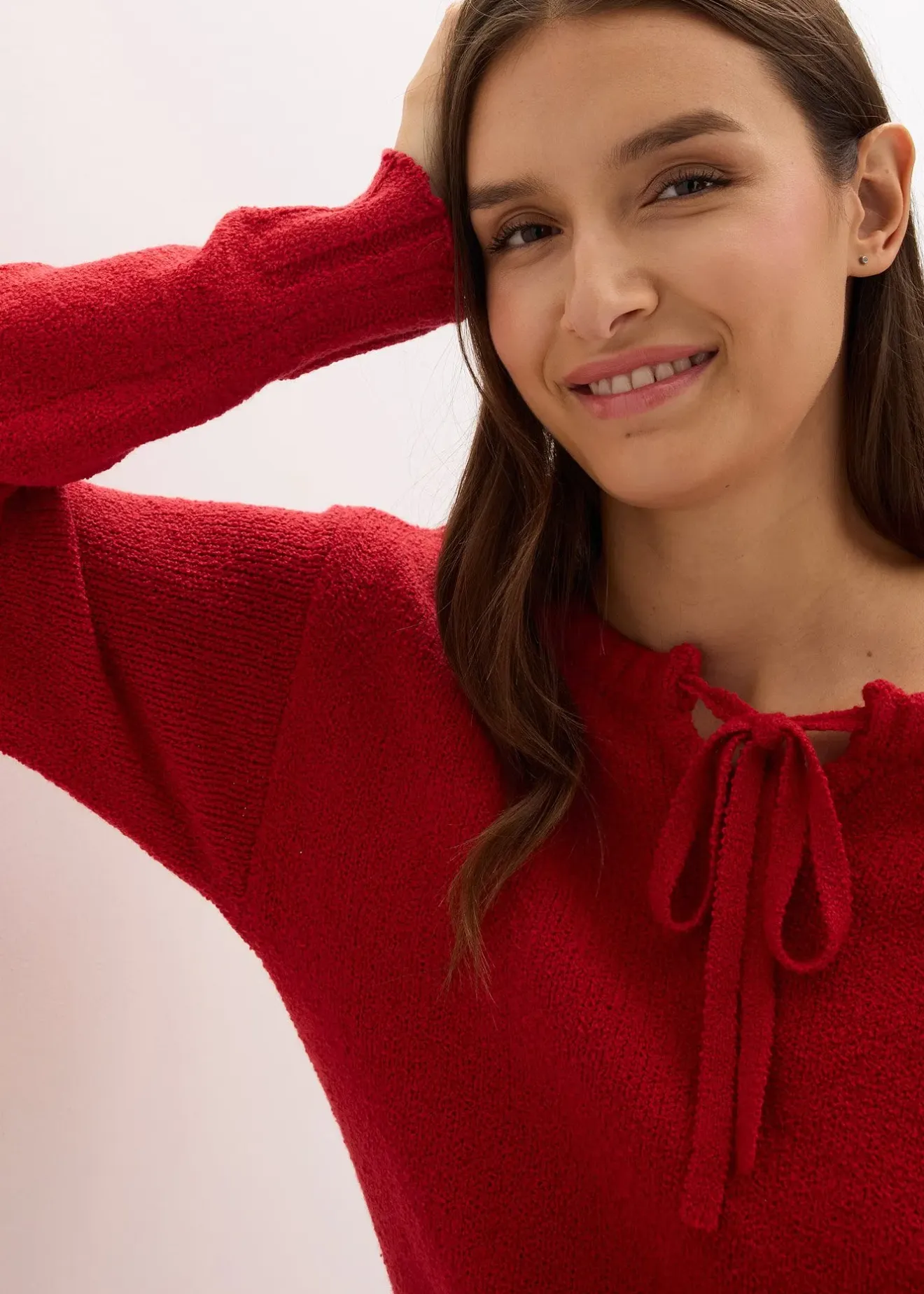 Femme bonprix Maille|Pulls & Gilets|Pull en grosse maille avec lien à nouer