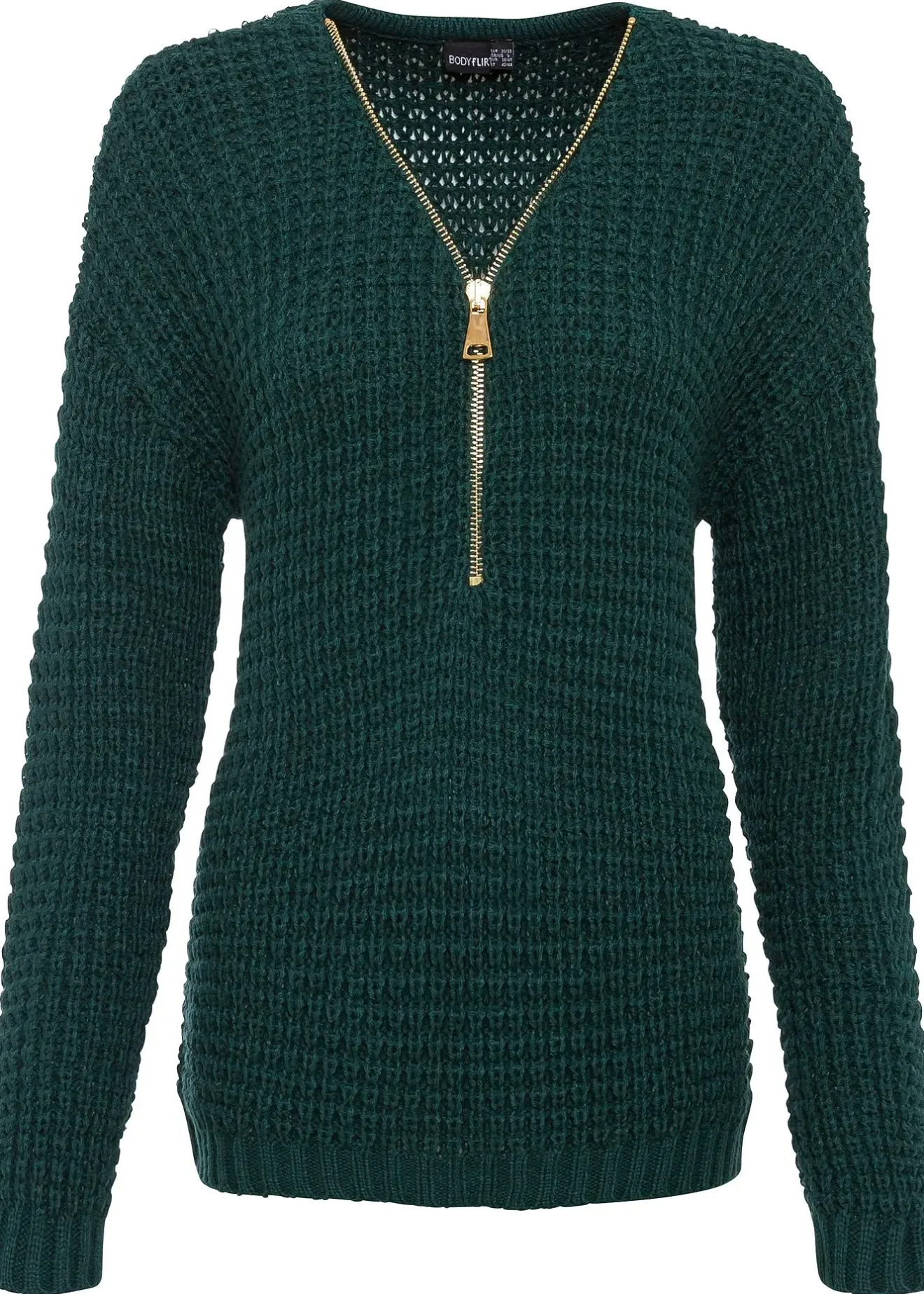 Femme bonprix Maille|Pulls & Gilets|Pull en grosse maille avec zip