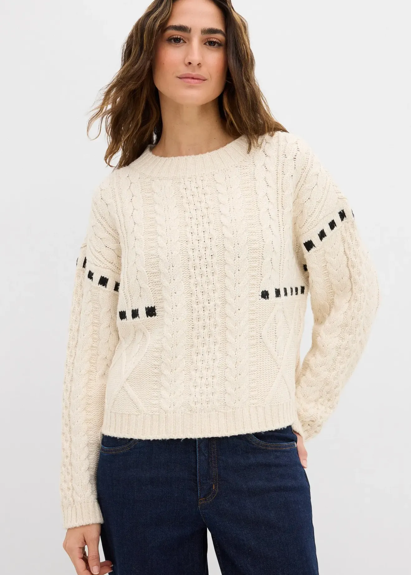 bonprix Pull en grosse maille torsadée|Femme Maille|Pulls & Gilets