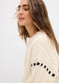 bonprix Pull en grosse maille torsadée|Femme Maille|Pulls & Gilets