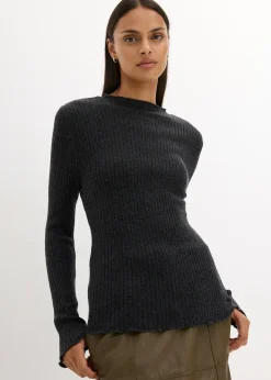 Femme bonprix Maille|Premium|Pull en laine mérinos
