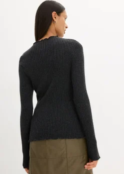 Femme bonprix Maille|Premium|Pull en laine mérinos