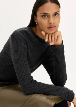 Femme bonprix Maille|Premium|Pull en laine mérinos