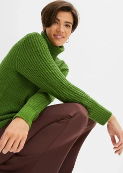 Femme bonprix Maille|Pulls & Gilets|Pull en maille à col roulé