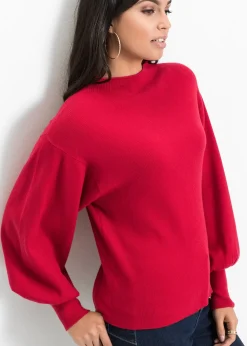 Femme bonprix Maille|Pulls & Gilets|Pull en maille à manches ballon