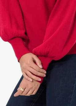 Femme bonprix Maille|Pulls & Gilets|Pull en maille à manches ballon