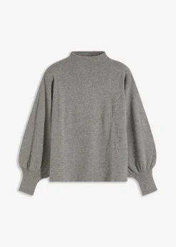 bonprix Pull en maille à manches ballon|Femme Maille|Pulls & Gilets