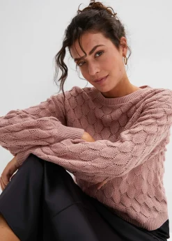 bonprix Pull en maille ajourée|Femme Maille|Pulls & Gilets