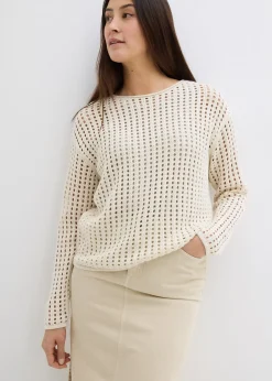 Femme bonprix Maille|Pulls & Gilets|Pull en maille ajourée