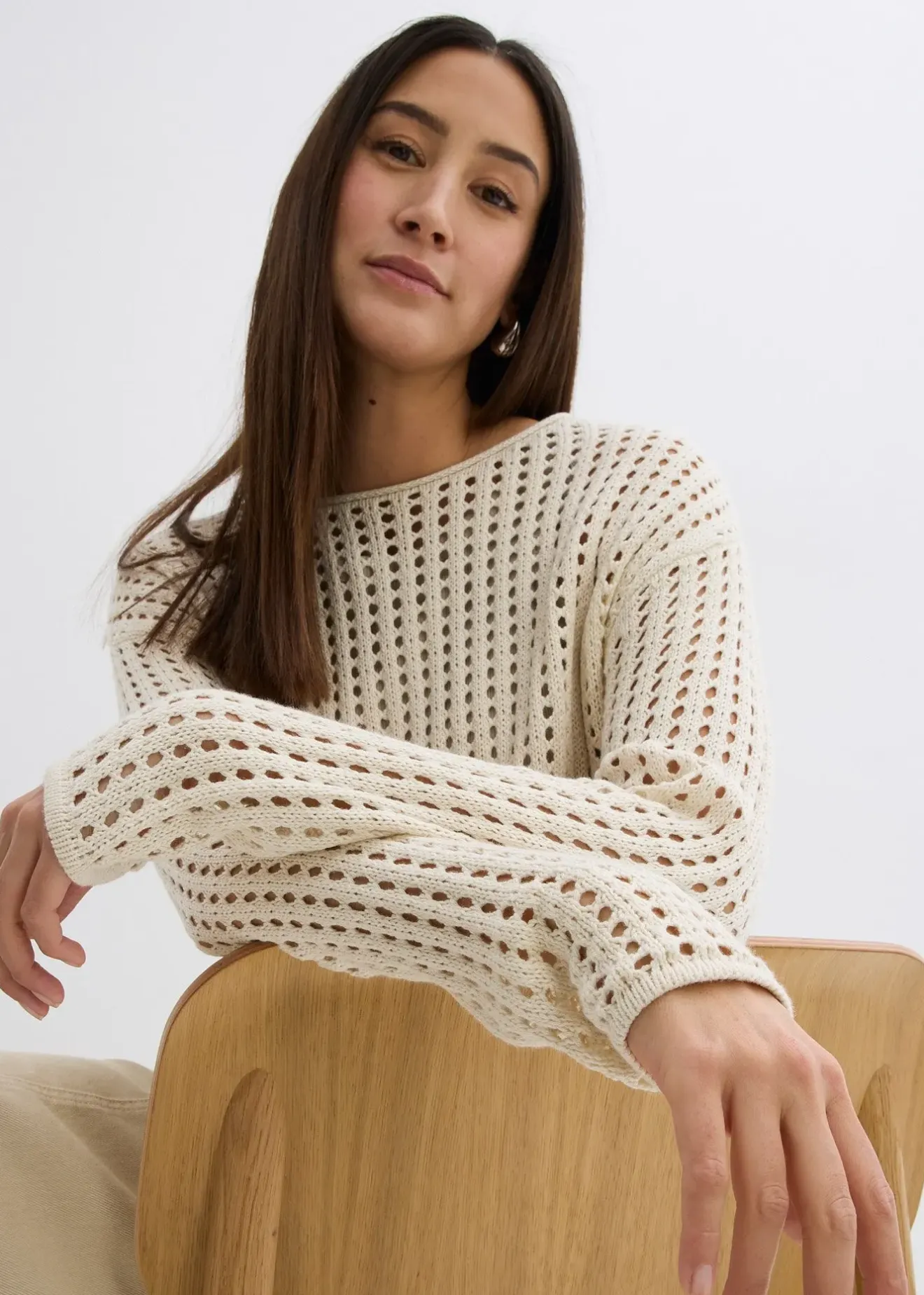 Femme bonprix Maille|Pulls & Gilets|Pull en maille ajourée