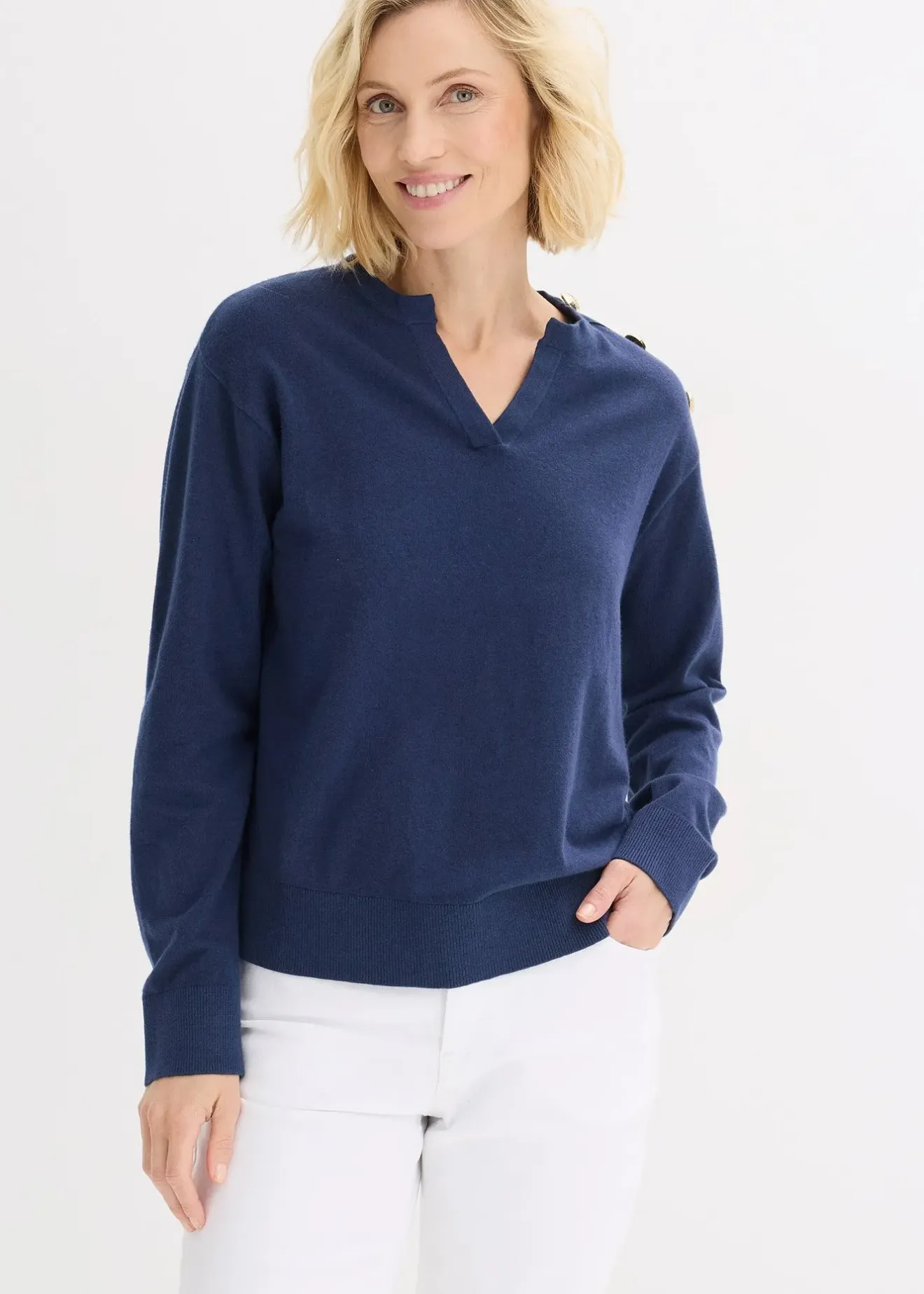 Femme bonprix Maille|Pulls & Gilets|Pull en maille avec boutons