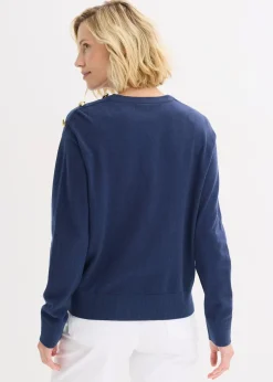 Femme bonprix Maille|Pulls & Gilets|Pull en maille avec boutons