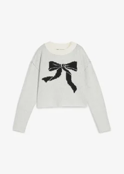Femme bonprix Maille|Pulls & Gilets|Pull en maille avec nœud