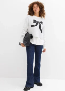 Femme bonprix Maille|Pulls & Gilets|Pull en maille avec nœud