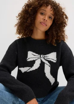 bonprix Pull en maille avec nœud|Femme Maille|Pulls & Gilets