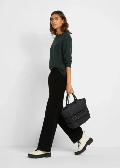 bonprix Pull en maille chinée à col rond|Femme Maille|Pulls & Gilets