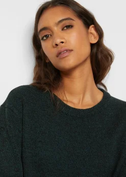 bonprix Pull en maille chinée à col rond|Femme Maille|Pulls & Gilets