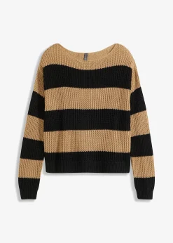 Femme bonprix Maille|Pulls & Gilets|Pull en maille rayé